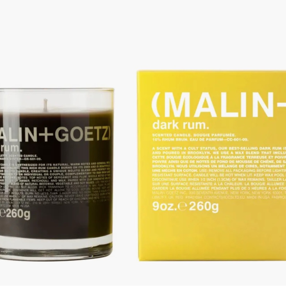 🆕(MALIN+GOETZ) Dark Rum Scented Candle
